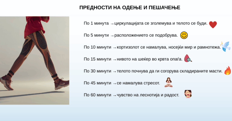 Предности на одење и пешачење